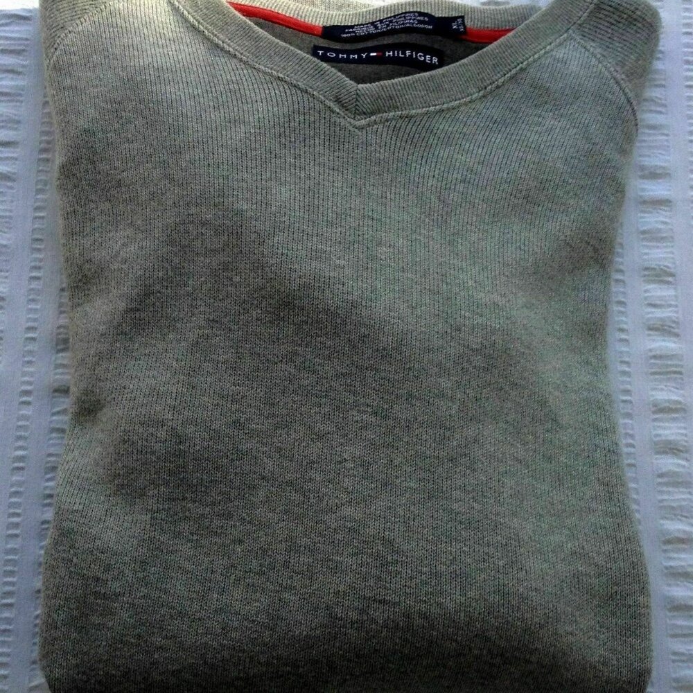Tommy Hilfiger NWOT Men Sweather Polo XL Long Sleeve 100% Cotton NWOT
